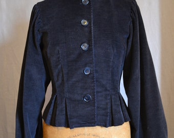 Vintage 1940s style Chocolate brown corduroy jacket