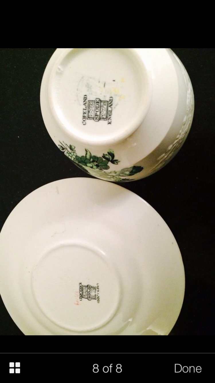 Vintage Spode Copeland 3 Sets of Tea Cups And SaucersFrom Engkabd Green
