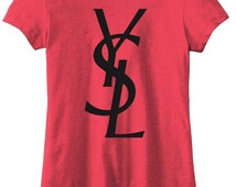 Ladies Letters YSL Tshirt