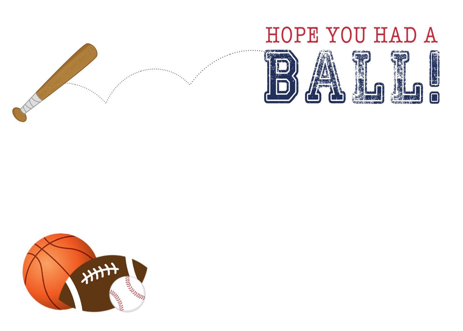 Items similar to Sports Theme Thank You Card on Etsy