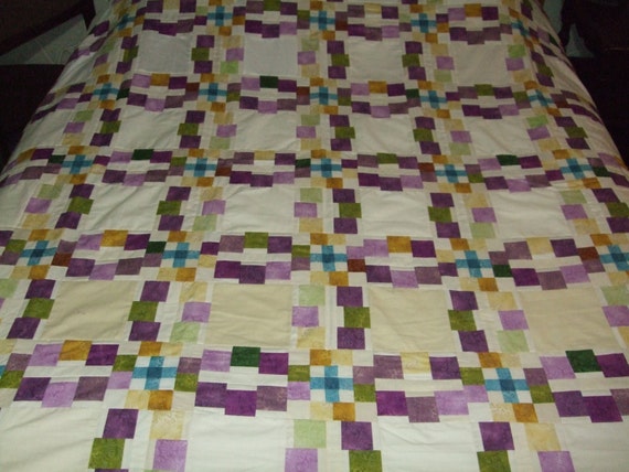 purple wedding ring quilt top