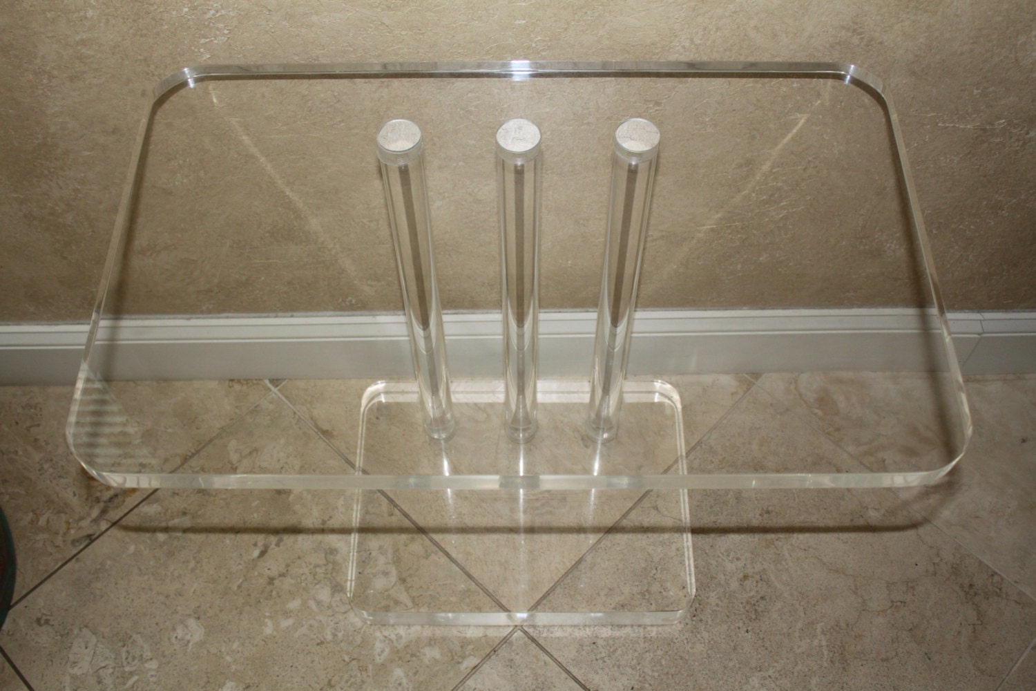 Retro Lucite Tv Stand/Side Table by amidcenturymindset on Etsy