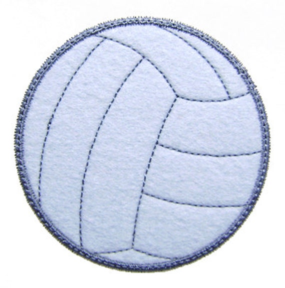 Volleyball Applique Volley Ball Machine Embroidery Design