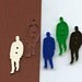 RESERVED for A Man Silhouette Button (1) The CUTEST ever Madmen Era Gentleman Realistic Plastic Acrylic White Green Blue Smoke Clear Gray
