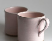 Pink Stoneware Mug wheel thrown