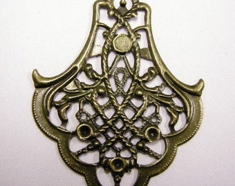 24pc antique bronze iron pendant-4198x4