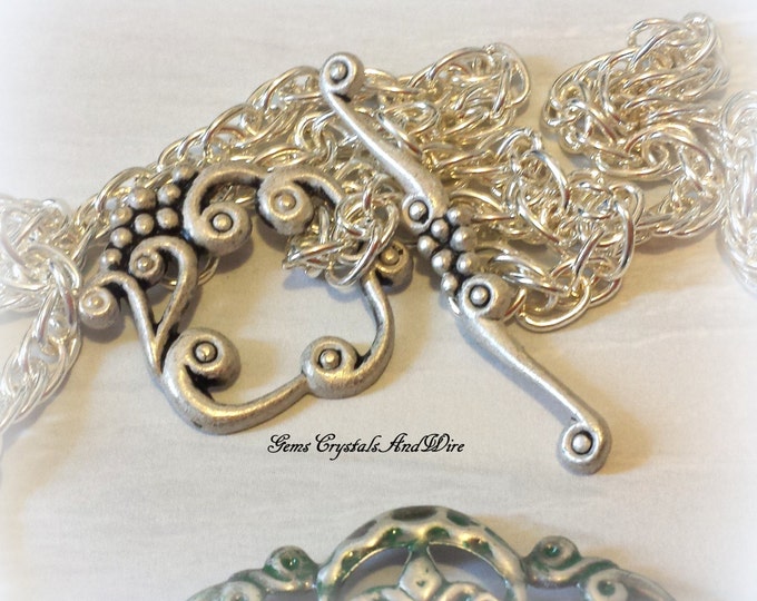 Victorian Necklace, Chain Necklace, Renaissance Necklace, SteamPunk Necklace, Mardi Gras Jewelry
