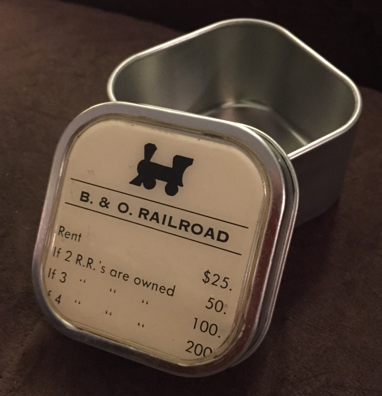 B.O. RAILROAD Vintage Monopoly Game Property Card Altered