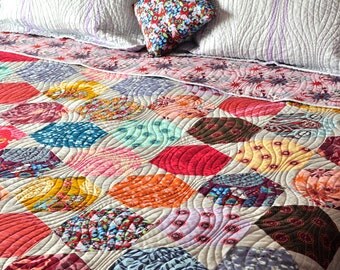 Couette Patchwork Faite Main, Neuve Sans étiquette, Style Artisanal Unique