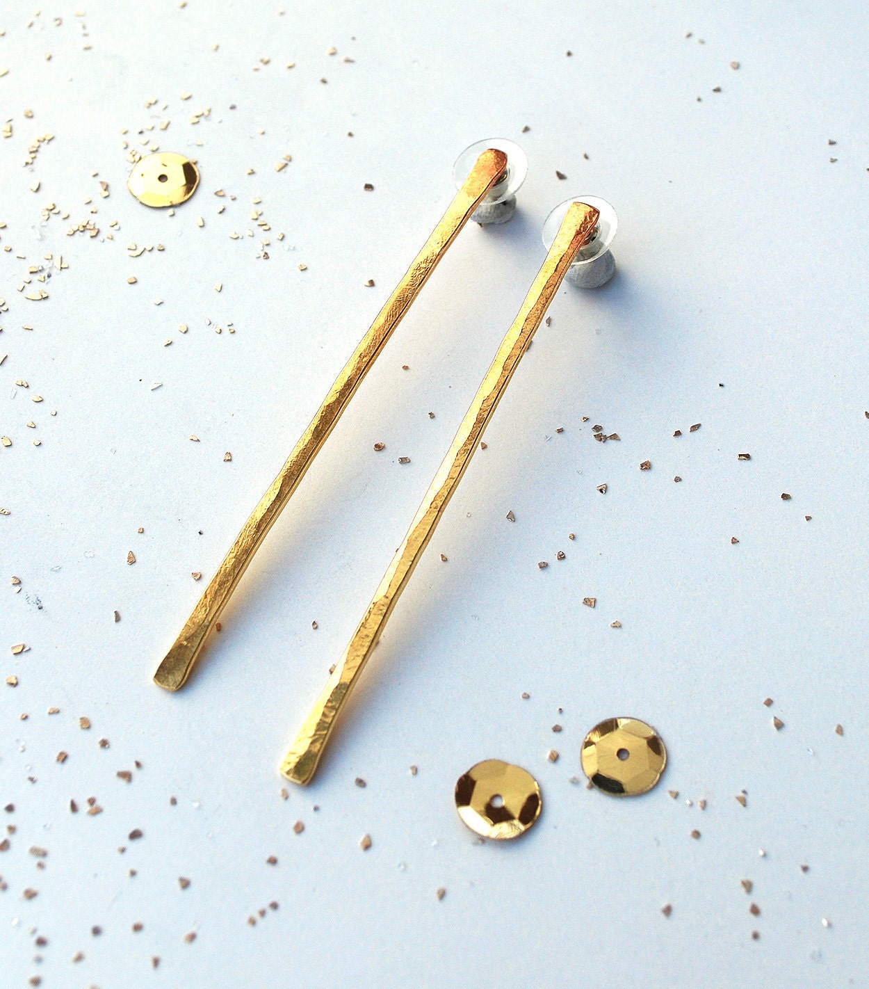 long straight bar earrings