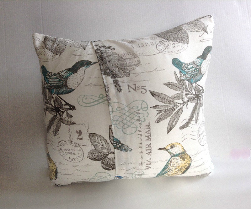 Pillow Covers Home Decor Bird Pillow Cover/Blue by AggieRay