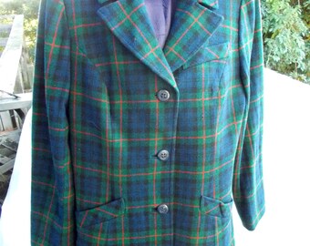 Vintage Pendleton Tartan Pantsuit sz 31 waist offered AS it IS