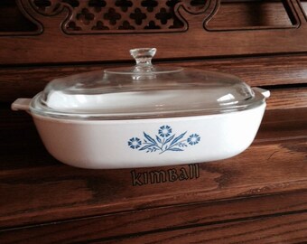 Corning Ware Cornflower Blue Casserole Dish P-9-B