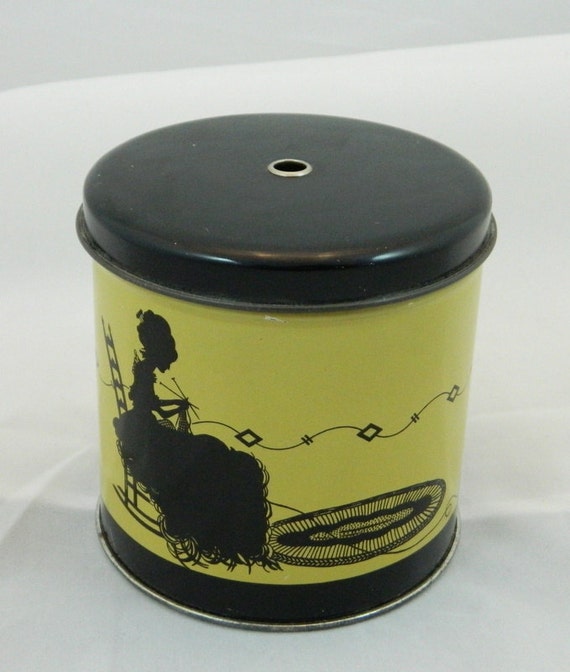 Vintage Yarn Holder Tin by willowstreetvintage on Etsy