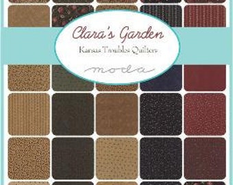 CLARAS GARDEN - Moda Fabric Charm Pack - Five Inch Quilt Squares Quilting Material Blocks