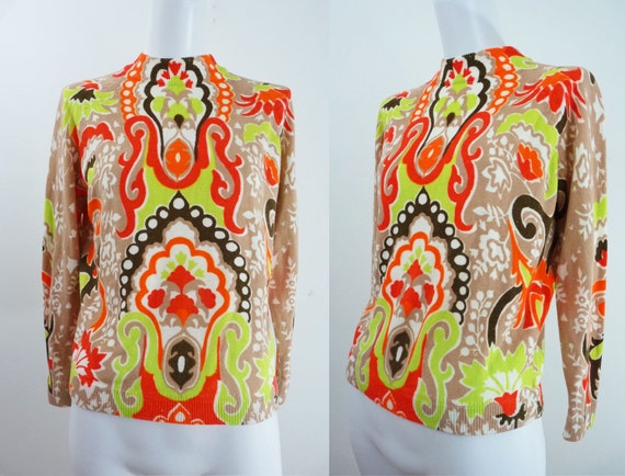 Items similar to Vintage Sweater | 70s PSYCHEDELIC KALIDEOSCOPE ...