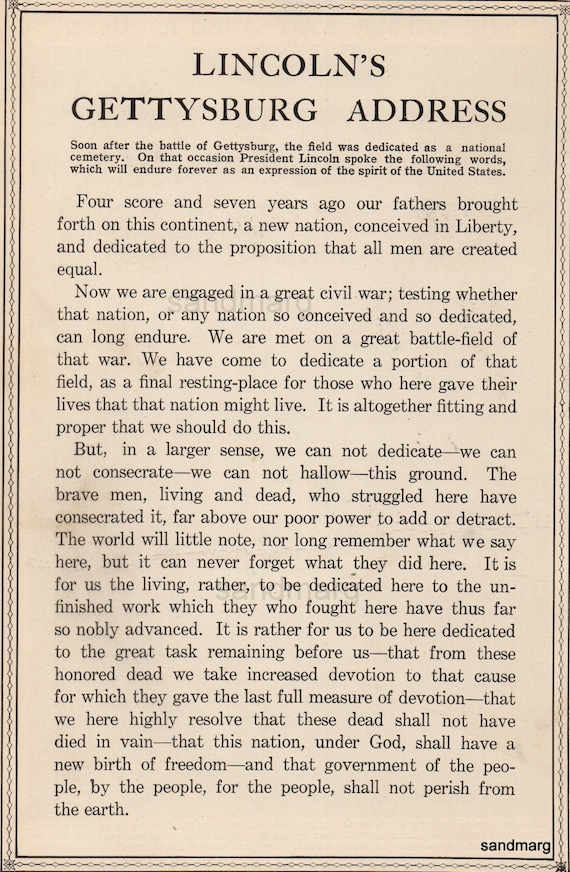 The Gettysburg Address American President Abraham Lincoln