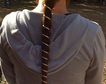 12" Ponytail Wrap in Gold, Renaissance, Fashion, and Biker Ponytail Holder FREE USA SHIPPING!