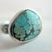 SALE 20% Off - Turquoise ring. Sterling silver ring with natural Turquoise. Royston Turquoise, Boho, Statement cocktail ring, Turquoise ring