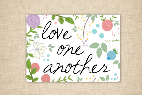 Love one another Wall Art word art printable