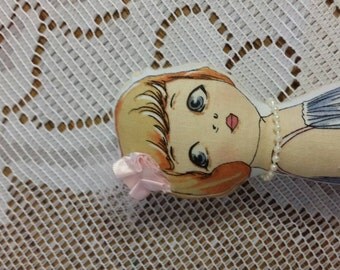 Tessa Jane Vintage inspired cloth paper DOLL