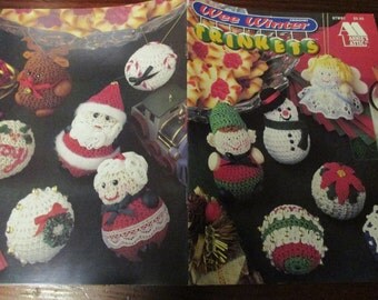 Christmas Crocheting Patterns Wee Winter Trinkets Annie's Attic 87W81 Holiday Crochet Pattern Leaflet