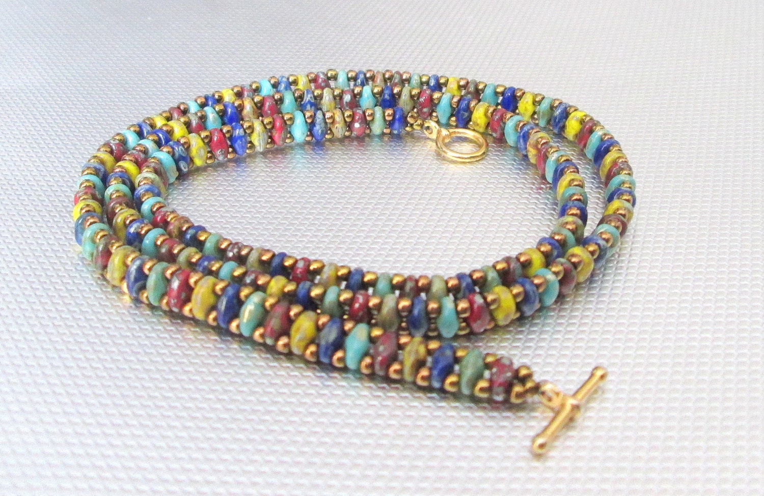 Wrap Bracelet Bead Superduo Multicolor Beaded Bracelet