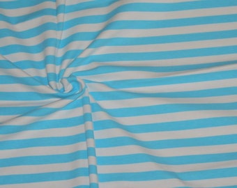 Reserved 3.5 yards yard aqua/white 1/2" stripes