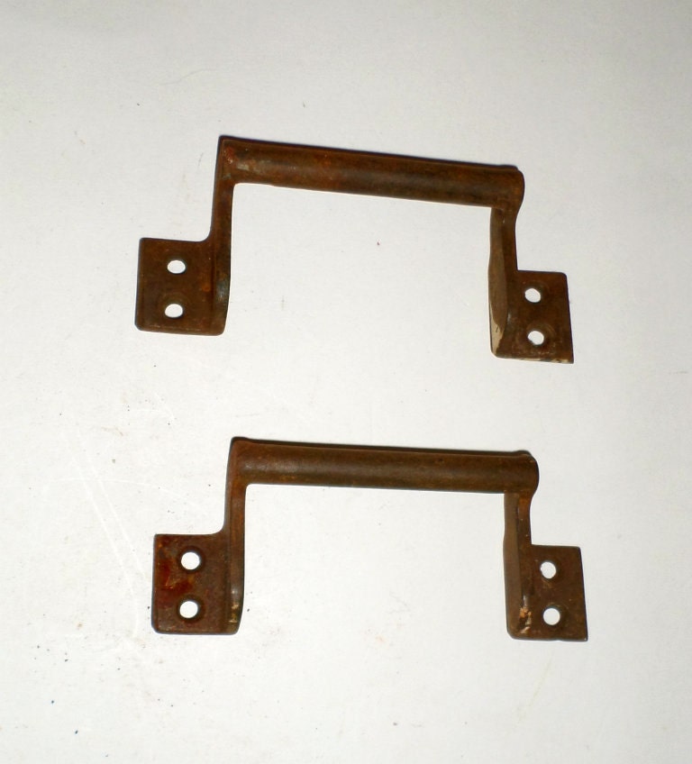 Vintage Metal Handles Rectangle Handles Tool Box by carriesattic