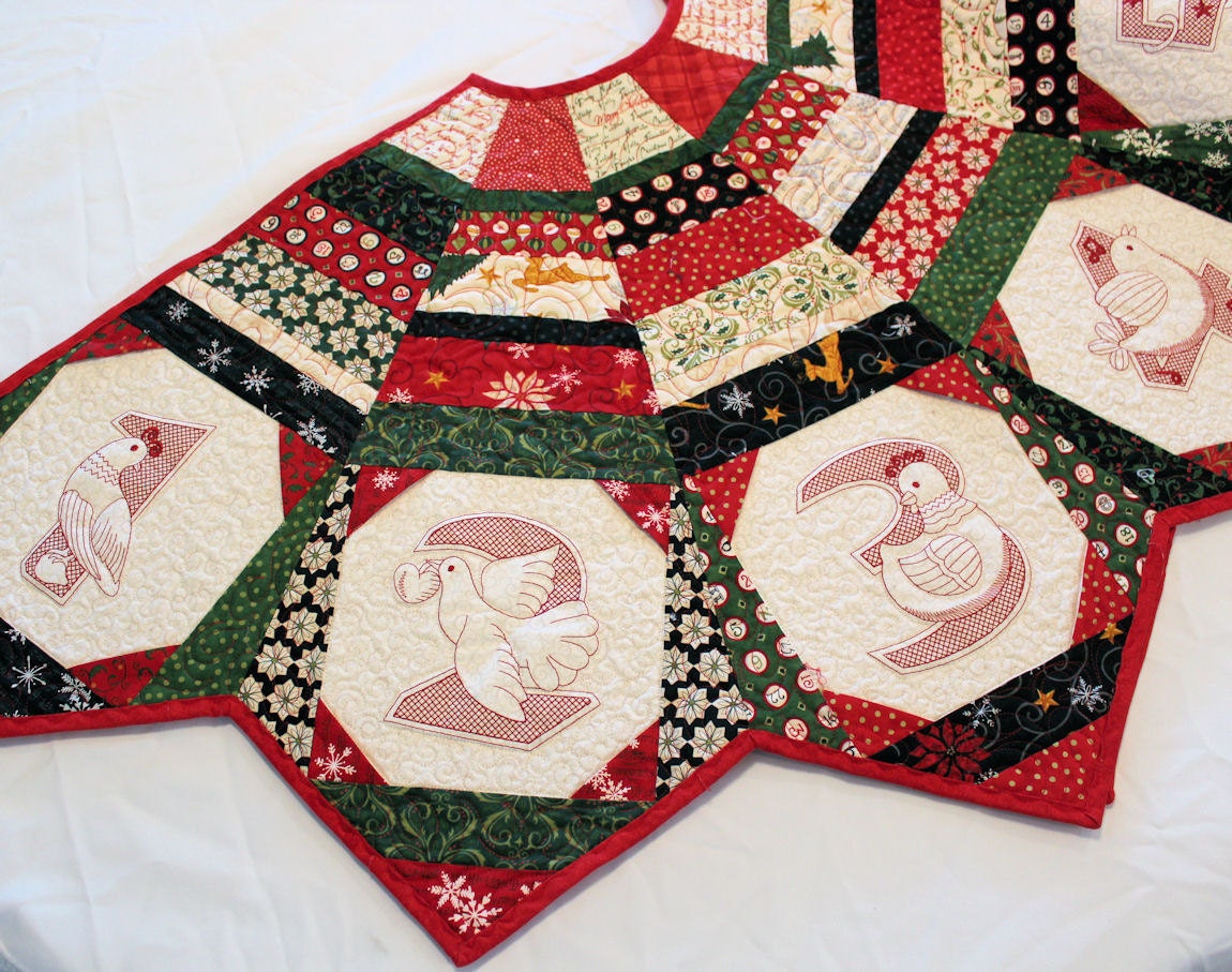 items similar to quilted christmas tree skirt machine items similar to quilted christmas tree skirt machine