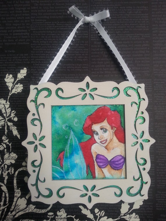 Ariel Framed ORIGINAL The Little Mermaid Wall Ornament