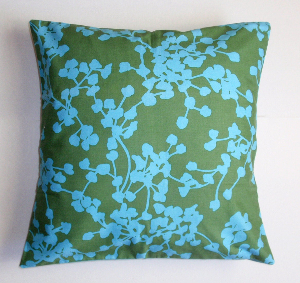Throw Pillow Cover Pretty Handmade Sea Green Cushion Cover