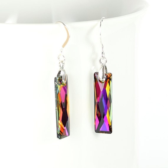 Volcano crystal earrings