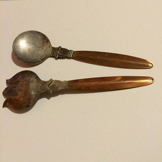 Serving Spoon Vintage Serving Pieces Set of by OliveOilVintage