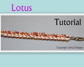 Lotus SuperDuo and Rizo beads Beadwork Bracelet PDF Tutorial