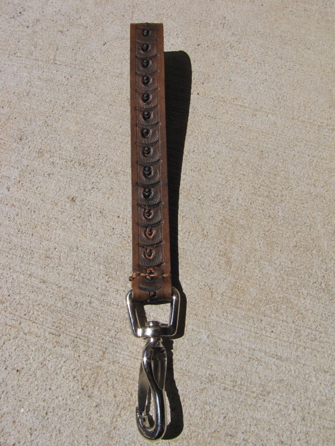 Leather belt key chain by SeaWolfStudio on Etsy
