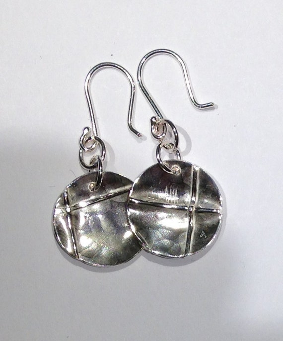 Items similar to Small Round Lightweight Silver Earrings on Etsy