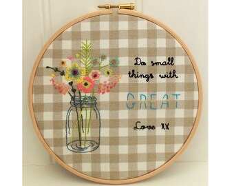 Small Things, Great Love Hand Embroidery Pattern Hoop Art pdf download