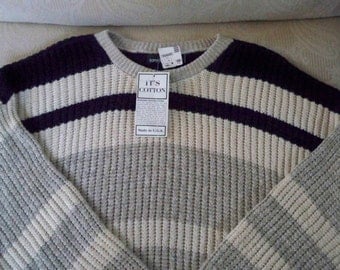 Vintage Clothing Men's NOS Designer Sweater Tony Lambert USA XL 1980's