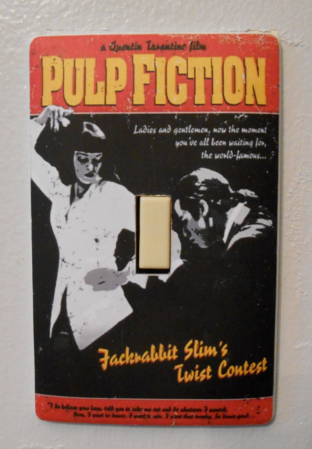 Quentin Tarantino Pulp Fiction Movie Light Switch Plate Cover