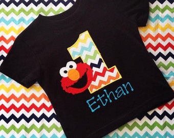 Elmo Birthday shirt - elmo shirt - personalized