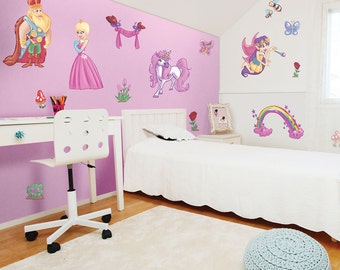 King and Queen Fairy Princess Wall Stickers
