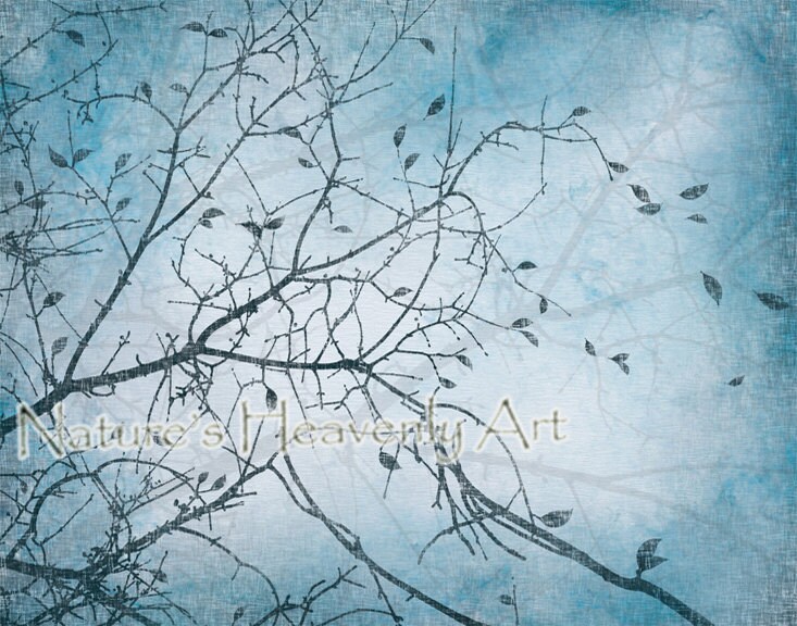 Aqua Blue Wall Decor Tree Wall Art Blue Home Decor Nature