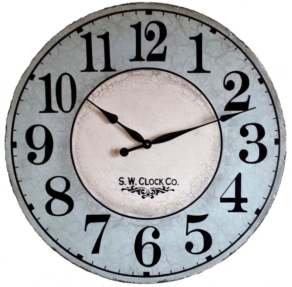 24 inch North Haven Large Wall Clock Antique style big