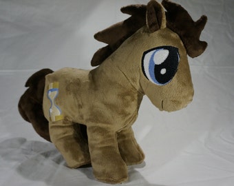 Doctor Whooves Pony Plush plushie Time Turner - Minky and Machine Embroidered MLP:FiM