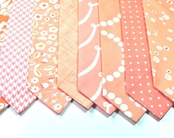 Peach Neckties Mens Neckties Wedding Neckties Custom Neckties