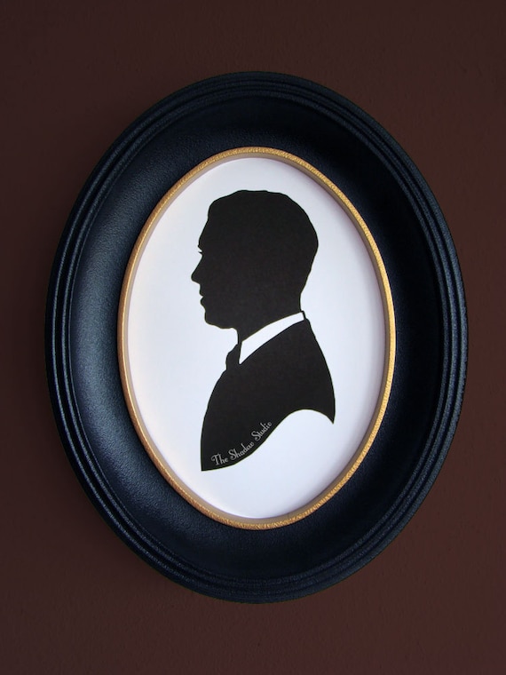 James Stewart as Scottie Ferguson from Alfred Hitchcock's Vertigo Hand-Cut Paper Silhouette Portrait