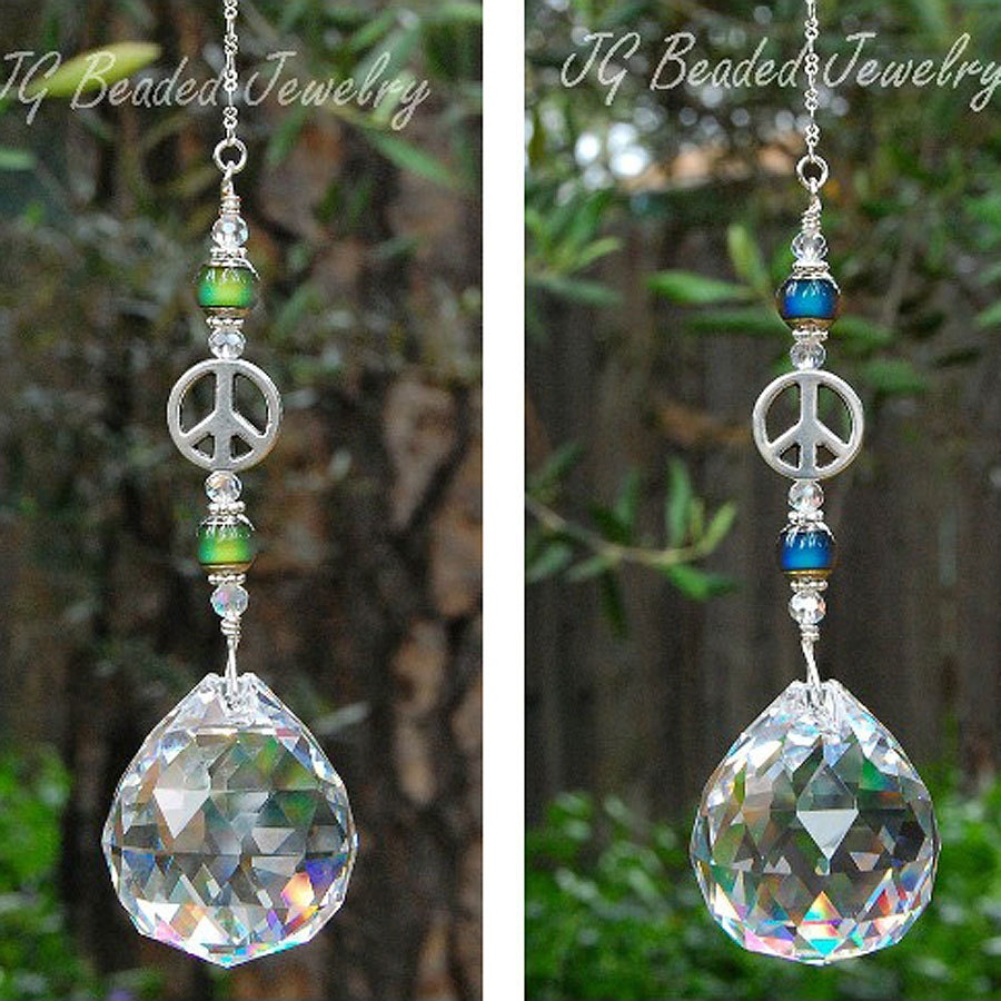 Color Changing Prism Crystal Suncatcher With by JGBeadedJewelry