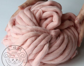 100% Merino Wool, Super Chunky Big Loop Yarn, wool roving bulky knit thick wool yarn, Free Shipping World wide!