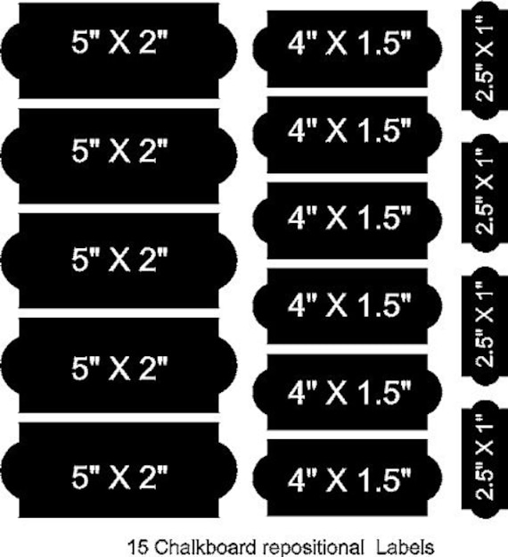 Chalkboard Labels Removable Vinyl Chalkboard Decals Item 15